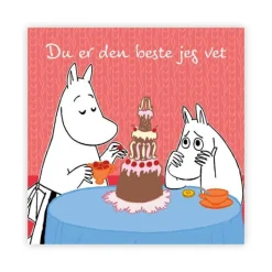 Mummi kort dobbelt Du er den beste jeg rød