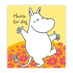 Mummi kort dobbelt Hurra for deg gul