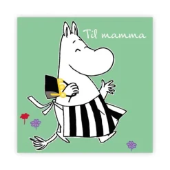 Mummi kort dobbelt Til mamma grønn