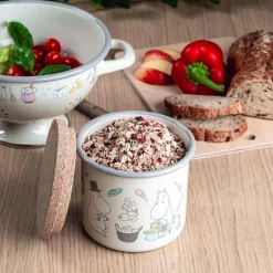 Mummi oppbevaringsboks med lokk 1,3L bon appétit beige