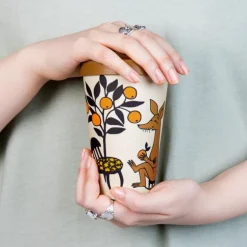 Mummi reisekopp 45 cl Sniff spiser appelsiner beige