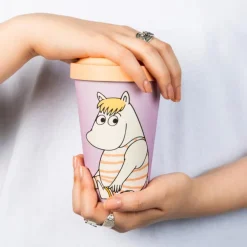 Mummi reisekopp 45 cl Snorkfrøken i stripet badedrakt lilla