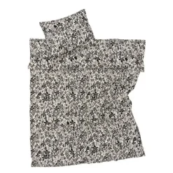 Mummi sengetøy 140x200 cm Lilje svart/hvit