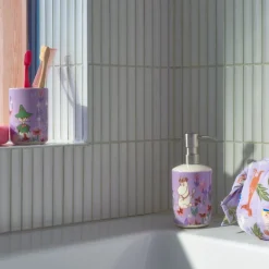 Mummi såpedispenser + tannbørsteholder blomsterhage