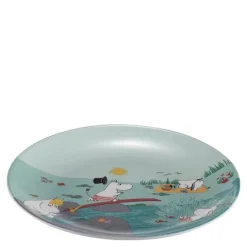 Mummi tallerken 22,5 cm moomin playing on the beach