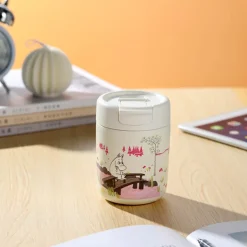 Mummi termokopp 32 cl rosa/hvit