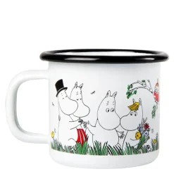 Mummikopp Emalje 15 cl Glad Familie hvit