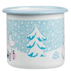 Mummikopp Emalje 37 cl la det snø blå