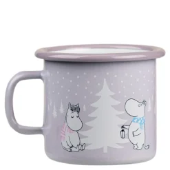 Mummikopp Emalje 25 cl snøfall grå