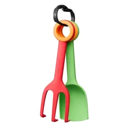 MyFirst Fiskars hagesett spade og kultivator til barn rød/grønn