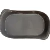 Naoto serveringsfat 36x20x5 cm mørk grå/blank