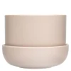 Nappula potteskjuler m/skål 17x13 cm beige