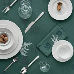 Natale juleserviett i stoff 45x45 cm grønn