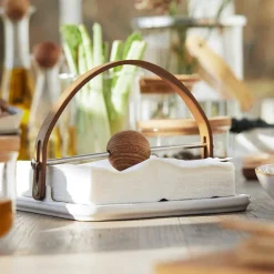 Nature serviettholder stengods