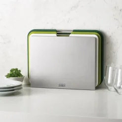 Nest skjærebrett 3 stk grønn store