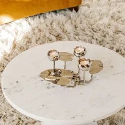 Ninfea Grande lysestake 24x13 cm NP sølv