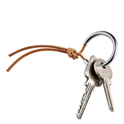 Nøkkelring 10x3,8 cm cognac