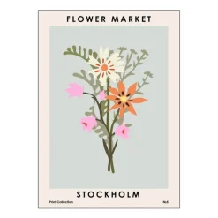 NKTN poster 50x70 cm flower market stockholm