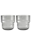 NM& Unda glass 25 cl 2 stk grey