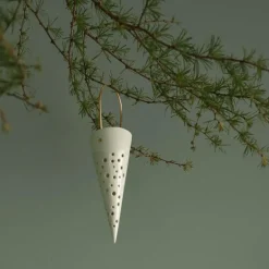 Nobili Julekremmerhus H15 cm snøhvit