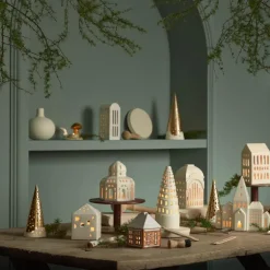 Nobili telyslykt høy 25,5 cm gull