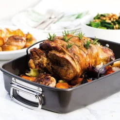 Non-stick langpanne med rist 40x28 cm