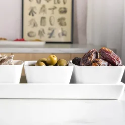 Nor tapasfat 4 skåler 6x9,5x38,5 cm hvit