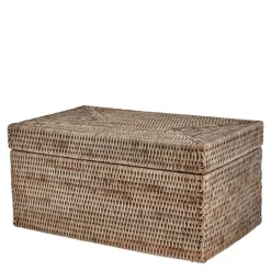 Norah oppbevaringsboks m/lokk 40x25 cm natur