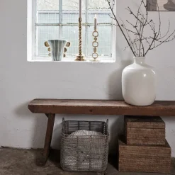 Norah oppbevaringsboks m/lokk 40x25 cm natur