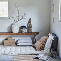 Norah oppbevaringsboks m/lokk 40x25 cm natur