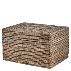 Norah oppbevaringsboks m/lokk 30x22 cm natur