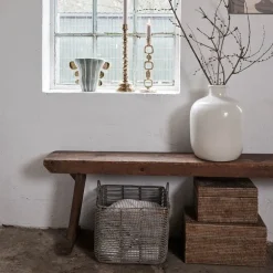 Norah oppbevaringsboks m/lokk 30x22 cm natur