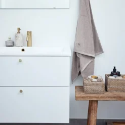 Norah oppbevaringsboks m/lokk 18x18 cm natur