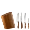 Nord knivsett 4 kniver med knivblokk ask