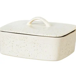 Nordic Vanilla smørskål 15x12x5,5 cm kremhvit