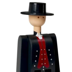 Norsk bunadsmann svart/rød/hvit