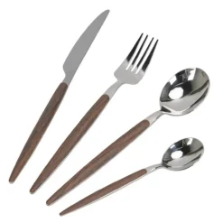 North bestikksett 16 deler brun/blank