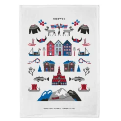 Norway Symbols kjøkkenhåndkle 50x70 cm multi