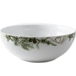 Nostalgi bolle 23 cm hvit/grønn