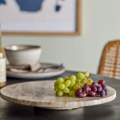 Nuni roterende fat 36 cm marmor brun