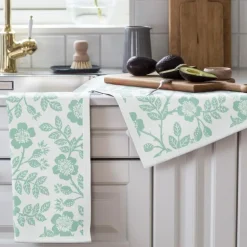 Nyponros kjøkkenhåndkle 35x50 cm grønn