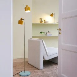 Ocean gulvlampe 160 cm curry/messing/turkis