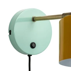 Ocean vegglampe 11,5 cm curry/messing/turkis