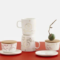 Oiva Piirto Unikko asjett 13,5 cm hvit/gull