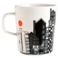 Oiva Siirtolapuutarha krus 25 cl hvit/svart/oransje