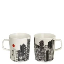 Oiva Siirtolapuutarha krus 25 cl hvit/svart/oransje