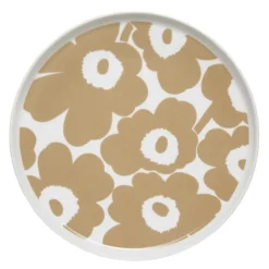 Oiva Unikko tallerken 25 cm beige
