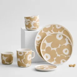 Oiva Unikko tallerken 20 cm hvit/beige