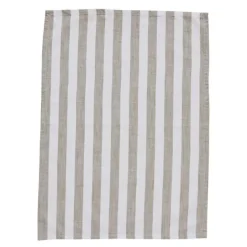 Olivia kjøkkenhåndkle 70x50 cm brede striper hvit/sand
