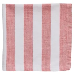 Olivia tøyserviett 40x40 cm hvit/rød